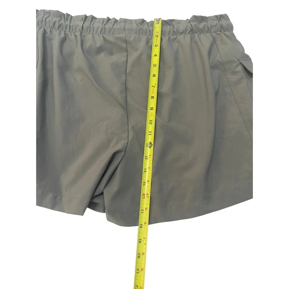 Avia Women's Cargo‎ Shorts Grey Fog Elastic Waist Hiking Utility Pockets NEW